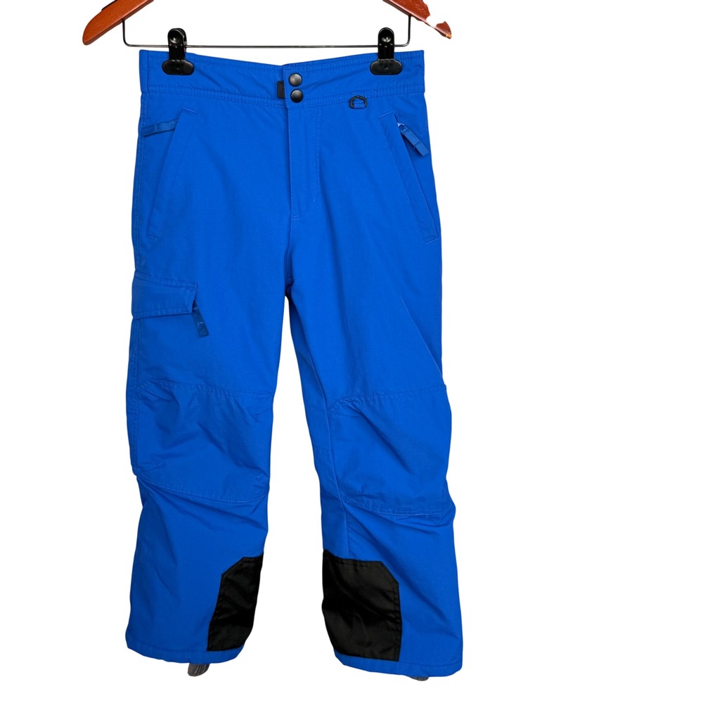 Slalom Kids Blue Insulated Snow Pants Ski Bibs Size M 8 957F16SLY02 Gaiters